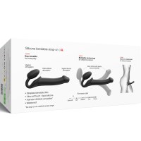 Bendable-strap-on-fake-BLACK-XL-V