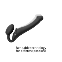 Vibrating-bendable-strap-on-black
